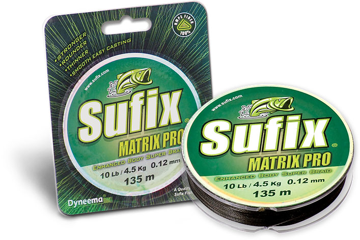 Sufix Matrix Pro Gul 135m, flätlina - Spunna linor - 024777336919 - 1