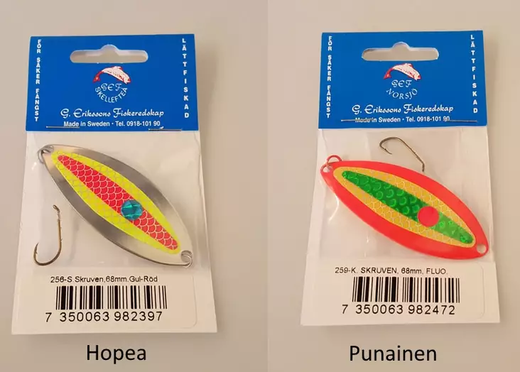 Wiggler Skruven 68mm Rödingblänk - Pirkar och mormyskor - 3950001247829 - 1