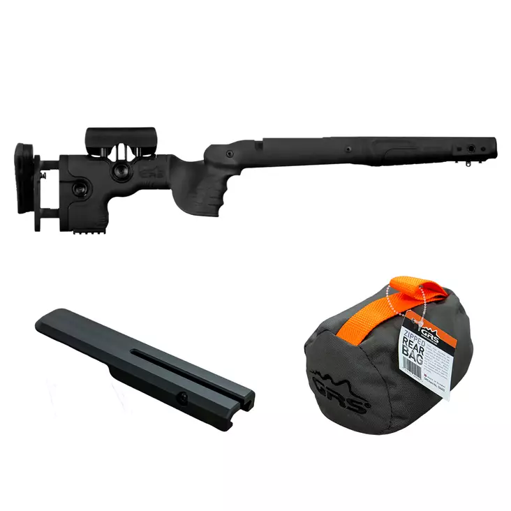 GRS Bifrost Tikka T3/T3X Stock + Bag Rider Combo med svart stock - Kolv till vapen - 3950001298609 - 1